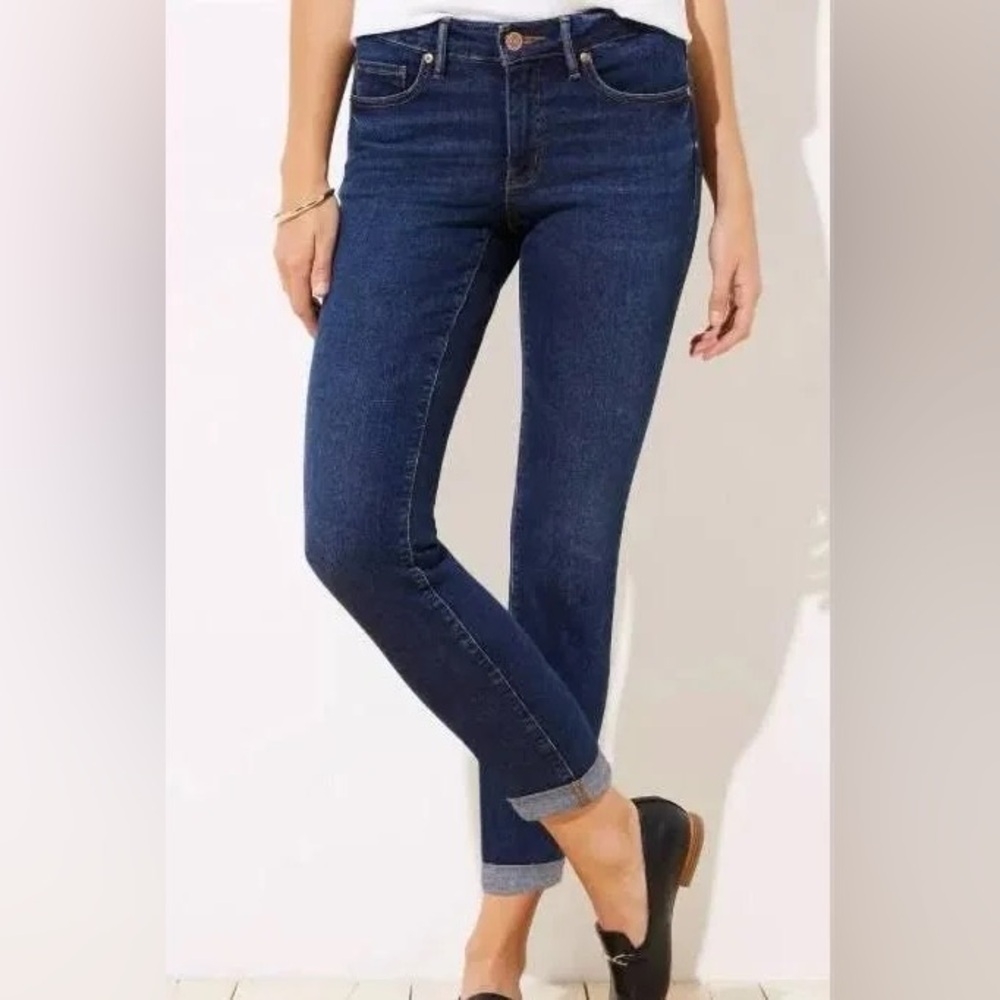 LOFT Curvy Skinny Crop Jeans